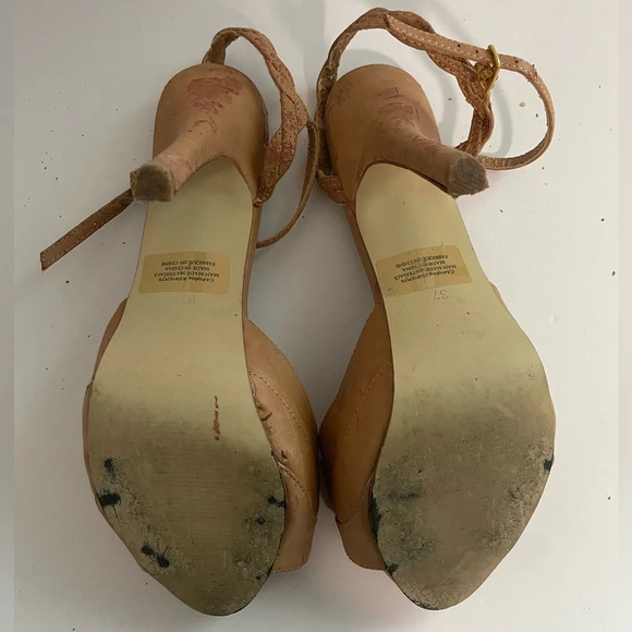 Costa BlancaX Nude Beige High Heel Sandals with Braided Strap - 37 - Picture 10 of 11